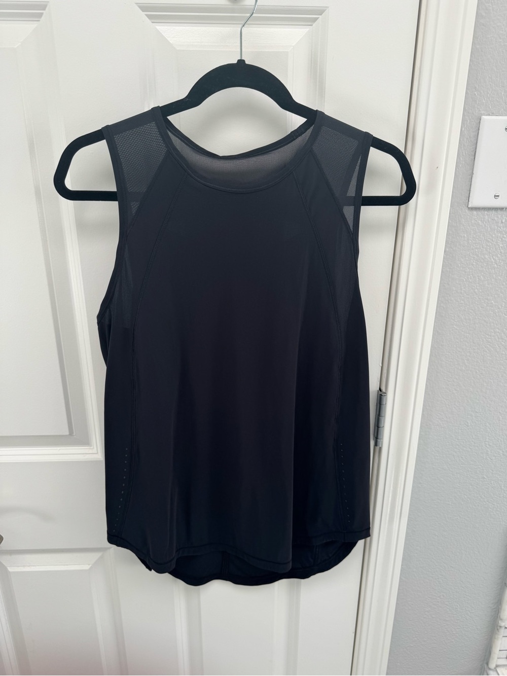 lululemon athletica Black Mesh-Panel Performance Tank